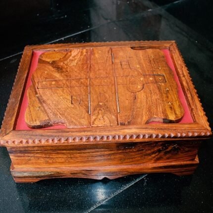 Wooden Quran Box Quran Rehal with Antique Brass Work