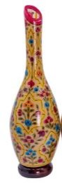 Side Table Lamp of Camel Skin Long Vase